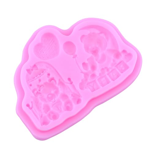 Bear Silicone Mold Balloon Fondant Mold Teddy Bear Mold Set Of 4