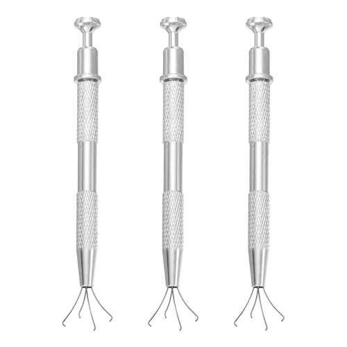 uxcell 3Pcs Sprinkle Pen for Cake Decorating,4.7in 4 Claw Sprinkle,Silver - color: Silver