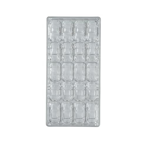 Pastry Tek 10.8 x 5.3 Inch Chocolate Shaping Mold, 1 Freezable Candy Mold - 20 Cavities, 3D Car-Shaped, Clear Polycarbonate Chocolate Mold, Dishwashable, Easy To Release - Restaurantware - size: 1 Count | 10.8 x 5.3 Inch, style: Car