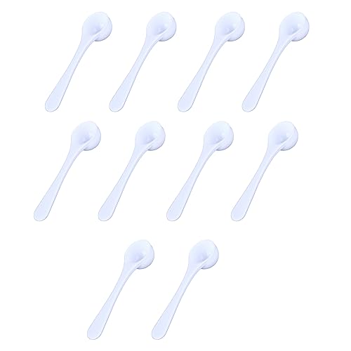 10Pack Teaspoon Measuring Spoons - Bulk Plastic Scoops for Coffee, Spice Jars - Accurate Measure for Cooking and Baking - 5 ml Capacity - color: 10 PACK