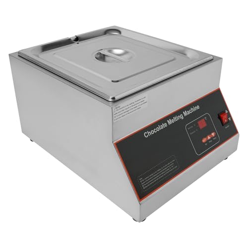 1 Tank Commercial Chocolate Melting Machine 500W 26.46lbs Stainless Steel Electric Chocolate Tempering Machine Chocolate Melter Pot w/ 32-203°F Temp Control, Digital Display for Butter Cream - size: 1 Tank, 500W, Digital Display