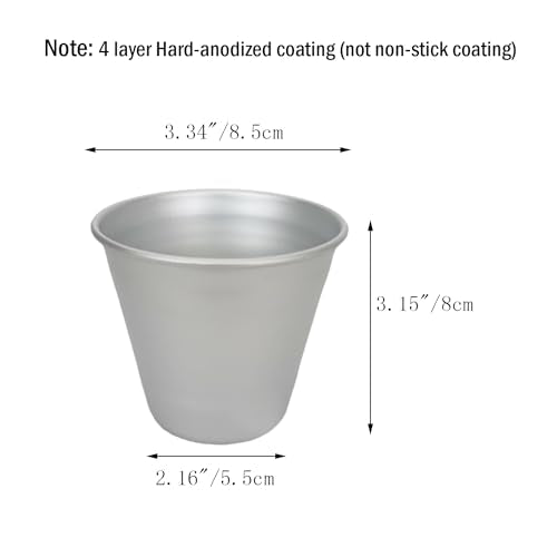 12 Pack Popover Pans, Individual Aluminium Large Muffin Molds