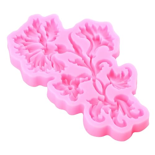 Mujiang Baroque Fondant Mold European Relief Scroll Silicone Mold Set Of 3 - color: Style A