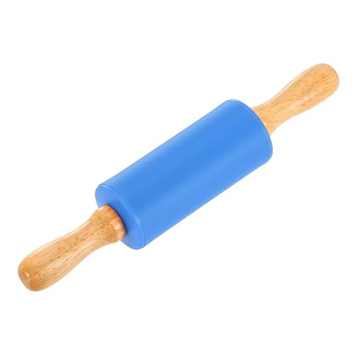 uxcell 4 Inch Silicone Rolling Pin Small Dough Roller Blue - color: Blue, size: 4 Inch