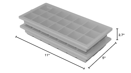 Ice Cube Tray with Lids, Small Silicone Molds for Cocktails & Drinks - color: Gray