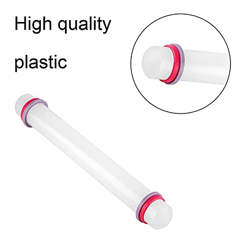 2 Pcs Adjustable Rolling Pin with Removable Rings Non Stick Fondant 9 Inch Rolling Pin for Dumpling Dough Roller Baking Dough Pizza Pie Pastries Pasta Cookies