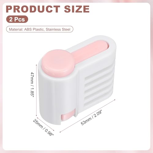 uxcell 2Pcs Cake Leveler Slicer DIY Cake Slicer 5 Layers Light Pink - color: Light Pink