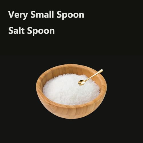 8 PCS Tiny Stainless Steel Spoons for Spices Jars, Mini Size 2.87", Cute Small Stainless Steel Condiment Spoons for Spices, Salt, Sugar, Pepper, Honey (8 PCS, 2.87", Gold) - size: 2.87Inch(7.3cm)-Gold