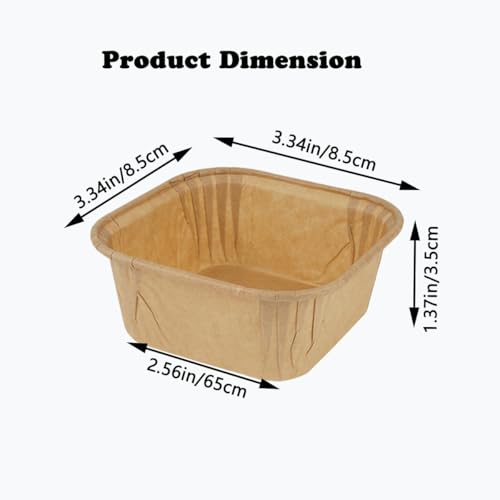50 Pcs Square Cupcake Liners, Disposable Paper Loaf Pans for Baking - color: square-50