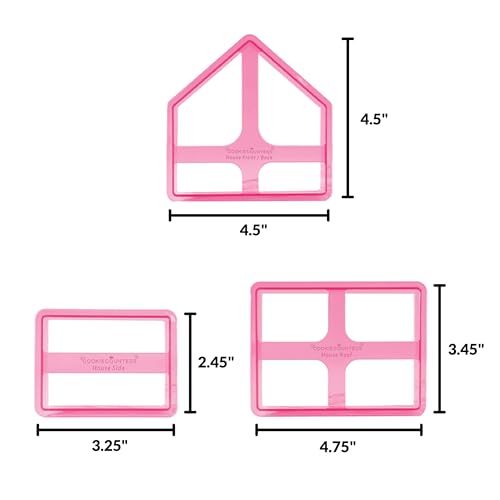 The Cookie Countess Cookie House - 3 Piece Cookie Cutter Set