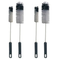 NewFerU Bottle Brushes Thin Long Handle X 4, Soft Nylon Slim Wire Set