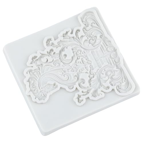Baroque Curlicues Scroll Lace Silicone Fondant Molds - color: Style ZO