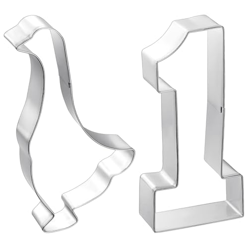 Honeydak 2 Pcs 5 Inch One Silly Goose Party Supplies Goose Cookie Cutter - style: Goose