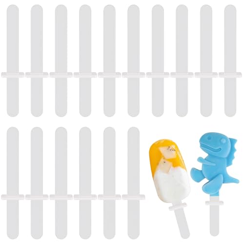 WMKGG 16 PCS Popsicle Plastic Sticks Reusable,Ice Pop Sticks - color: Popsicle Plastic Sticks