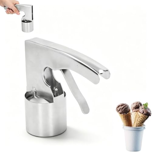 Thrifty Ice Cream Scoop, Easy Release Trigger Cylinder Old Fashioned Ice Cream Scooper Classic Cylindrical Ice Cream Scoop with Trigger for Cream Mashed Potato