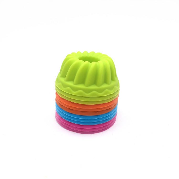 12Pcs Silicone Donut Baking Cups, Pumpkin Shaped Muffin Liners, Reusable Baking Molds
