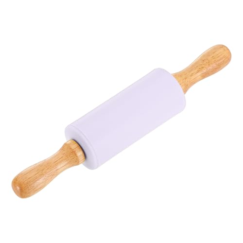 uxcell 4 Inch Silicone Rolling Pin Small Dough Roller Light Purple - color: Light Purple, size: 4 Inch