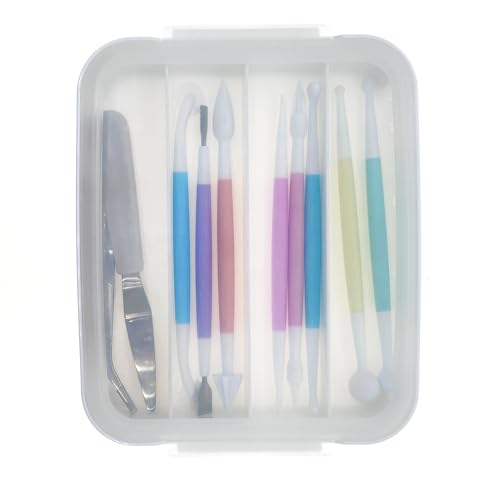 Gum Paste Tool Set, Dual-Sided Molding & Detailing, Multicolor, 11-Piece