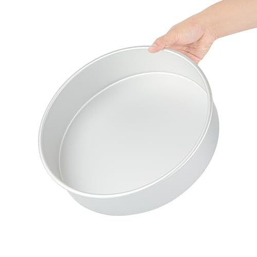 Restaurantware-Met Lux 12 x 3 Inch Straight-Sided Baking Tin, 1 Round Cake Pan - Oven-Ready, Freezable, Anodized Aluminum Round Baking Pan, Greaseproof, For Layer Birthday Cake - size: 12 x 3 inch