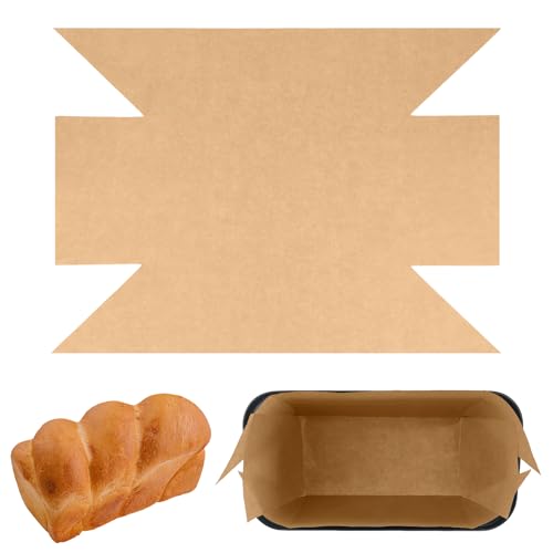 100 Pcs 9x5 in Loaf Pan Liners for Baking Bread Pan Parchment Paper - size: 14.92*5 inch
