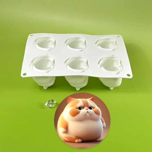 mostsom Cake Silicone Mold Cute Cat Shape Chocolate Covered Pop Molds for DIY Cake Cores, Cakepucks, Tarts, Cupcakes, Cheesecake, Mousse Desserts, Cookie Mould, Nonstick & Easy Release (F_ Cat) - size: F_ Cat