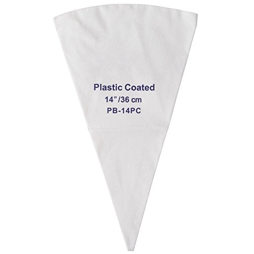 Winco Pastry Bag Cotton with Plastic Coating, 14-Inch, Medium, White - size: 14"