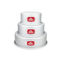 Fat Daddio's Anodized Aluminum 3-Tiered Round Cake Pan Set - size: 3 Inch Deep, Set of 3 (6, 8, 10"), style: Sets