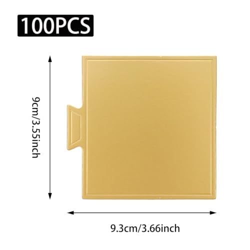 100 Pcs Mini Square Cake Boards, 3.35x3.55 Inch - color: Square