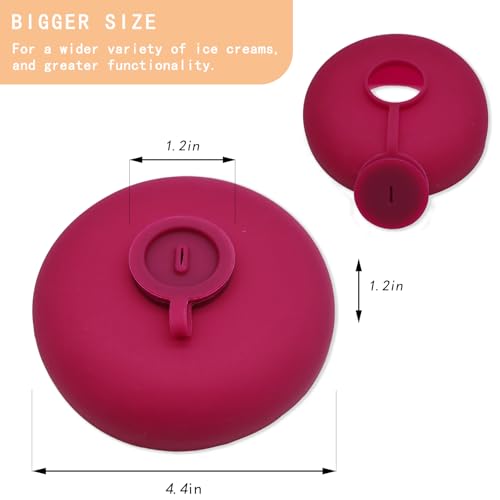 4PCS Popsicle Holders for Kids,2 IN 1 Reusable Silicone Ice Cream Holder,Catches Drips Before They Drop,Travel-Friendly for Summer Days and Party Present(Multicolour)