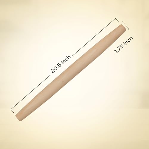 Mrs. Anderson’s Baking Wooden French Rolling Pin, 20.5-Inch x 1.75-Inch - size: 20.5 inch