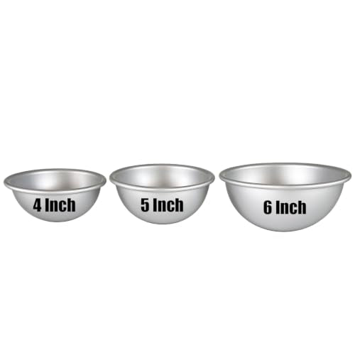 6 Inch Sphere Cake Pan, Hemisphere Anodized Aluminum Baking Mold - size: 6 Inch