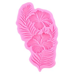3D Flower Fondant Molds Hibiscus Flower Silicone Mold Set Of 2 - color: Style Q
