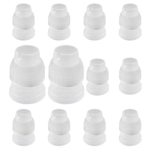 Clear Piping Bag Couplers, 12Pcs - color: Clear