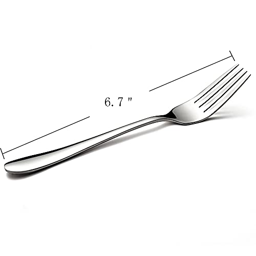Aebeky 12-Piece Stainless Steel Dessert Forks,Salad Forks Set,6.7-Inch - size: 6.7-Inch