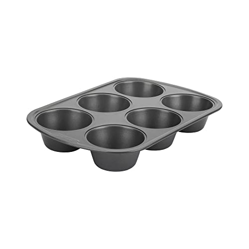 GoodCook Everyday Nonstick Steel Jumbo Texas Muffin Pan,6-cup,Gray,(Pack of 12) - size: 6 Cups (Jumbo) (Pack of 12)