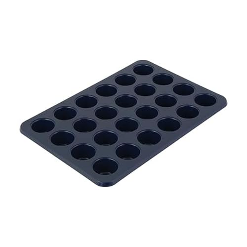 KitchenAid 24-Cup Nonstick Aluminized Steel Mini Muffin Pan, Ink Blue - color: Ink Blue, size: 24 Cup