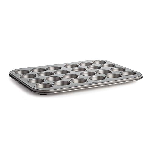 Cooking Light Mini Muffin Pan Carbon Steel Quick Release Coating, Non-Stick Bakeware, Heavy Duty Performance, 24-Cup, Gray - size: 24-cup Mini Muffin Pan