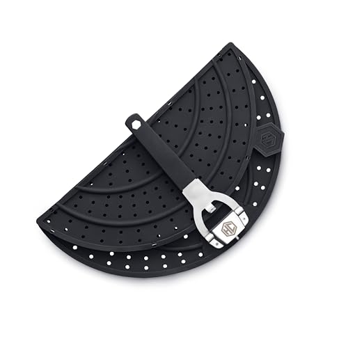 HexClad Folding Grease Splatter Screen for Frying, Up to 12" Pans