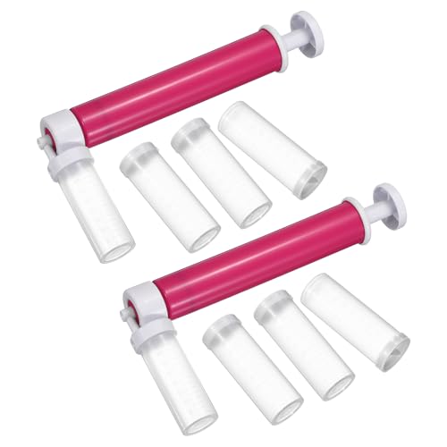 uxcell 2Pcs Manual Air Brush Cake Decorating Cake Air Brush Kit Red - color: Red
