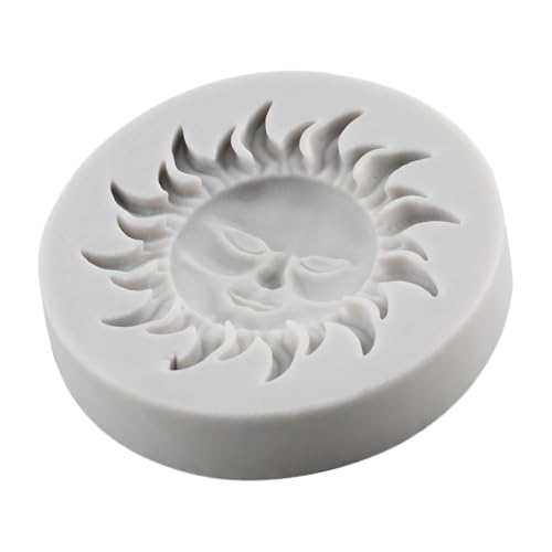 Sun Fondant Mold Sun Face Candy Chocolate Silicone Molds - color: Style I