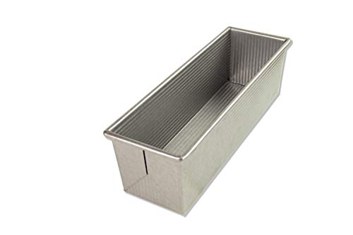 USA Pan Bakeware Pullman Loaf Pan, Large, Silver - size: 13 x 4, style: No Lid