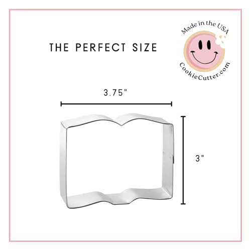Open Book Cookie Cutter 3.75 in B1524