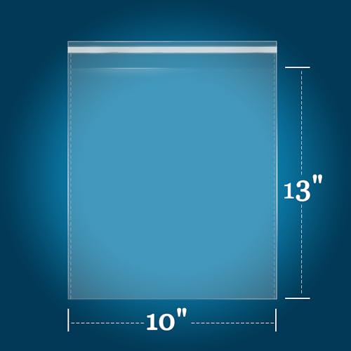 iMailer 500 Pack 10" x 13" Clear Cellophane Bags Self Seal - size: 10x13 Inch (Pack of 500)