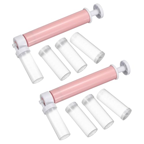 uxcell 2Pcs Manual Air Brush Cake Decorating Cake Air Brush Kit Pink - color: Pink