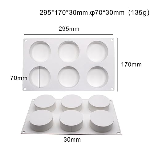 mostsom Silicone Cake Mold Round Cylinder for Baking Cookie Chocolate Resin - size: Round K_11.8 X 6.8 X 1.2 inch