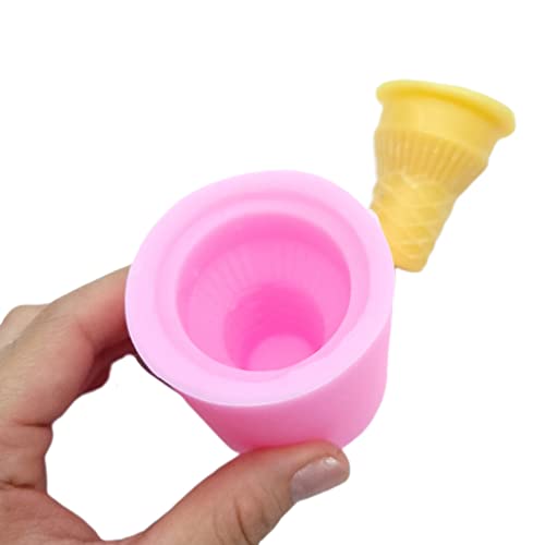 Ice cream cone mold mini cone model B Silicone Mold Wax mold Resin mold Soap mold Realistic Flexible mold (Only Cone mold) - style: Only Cone mold