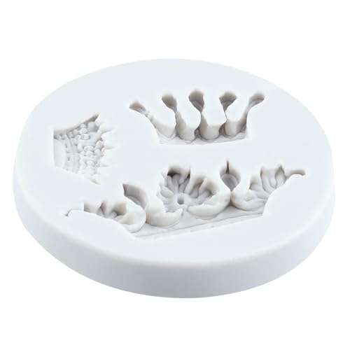 Photo Frame Cupcake Fondant Mold Crown Bow Silicone Mold Set of 5 - color: Style E