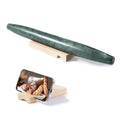 Natural Marble Rolling Pin for Baking, 15.6" Non-Stick Stone Dough Roller - color: 15.6"x1.48"-Green