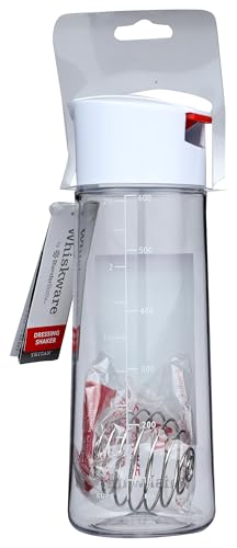 Whiskware Dressing Mixer Tritan Salad Dressing Mixer, White/Red - size: 2.5 Cups
