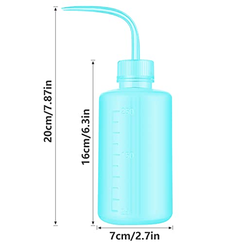 Economy Plastic Squeeze Washing Cleaning Bottle, 2pcs 250ml/8oz, Narrow Mouth, Green - color: Green